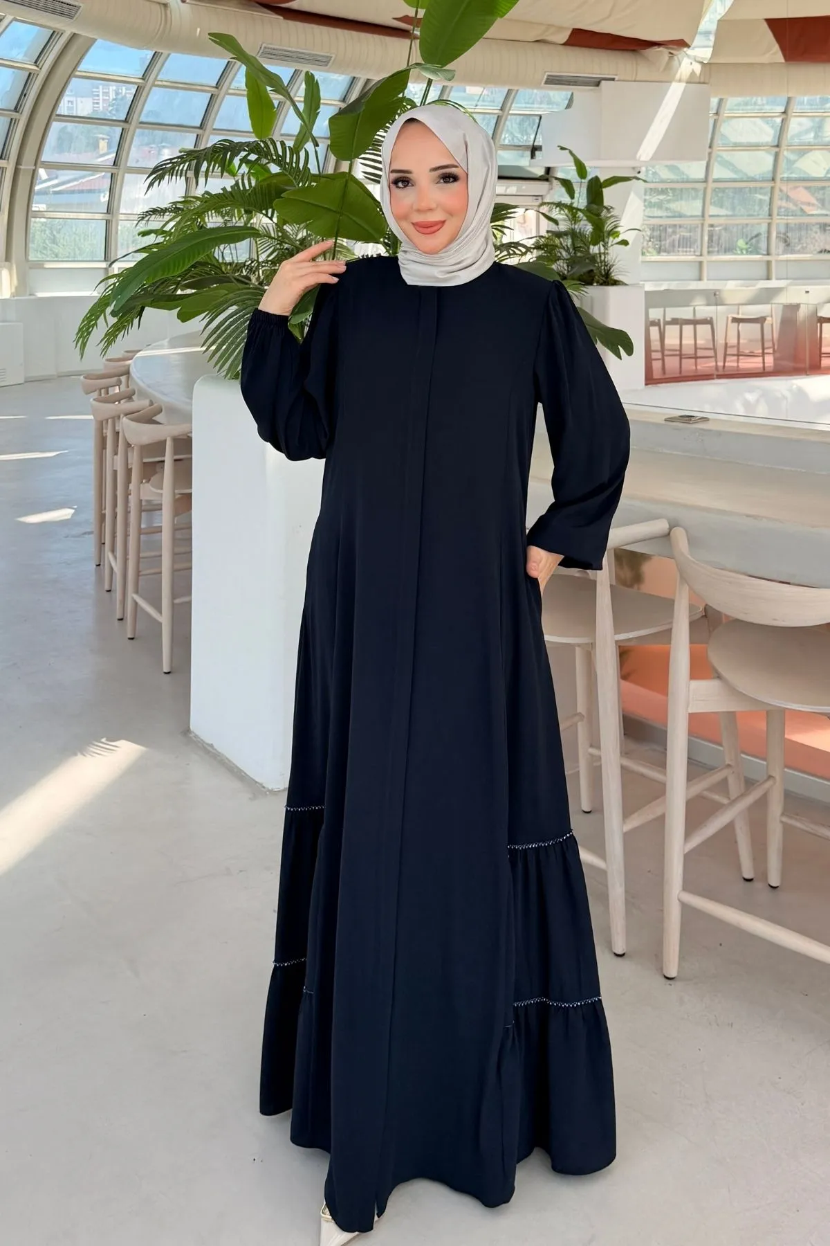 Fırfır Detaylı Rabia Ferace 712 - laci